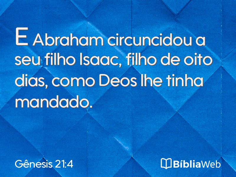 Gênesis 21:4 em imagem para compartilhar