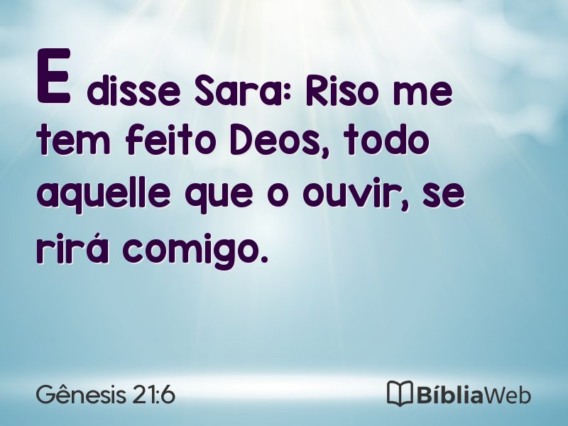 Gênesis 21:6 em imagem para compartilhar