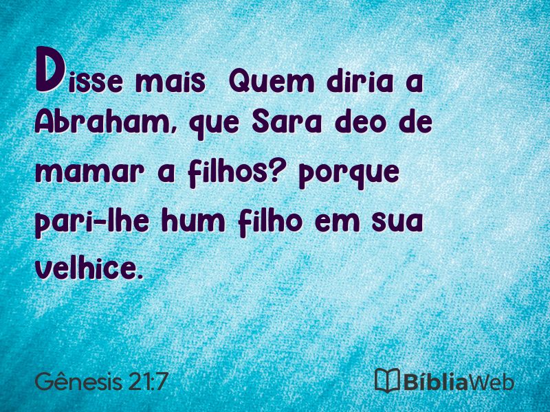 Gênesis 21:7 em imagem para compartilhar