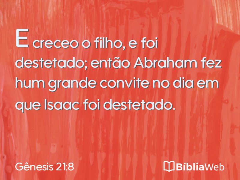 Gênesis 21:8 em imagem para compartilhar