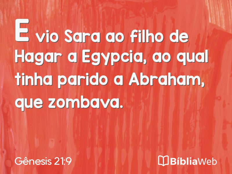 Gênesis 21:9 em imagem para compartilhar
