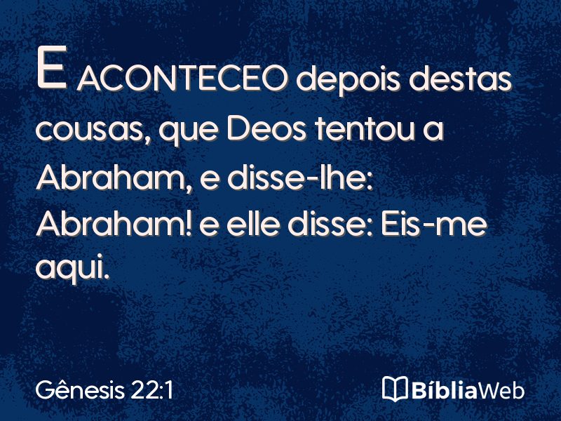 Gênesis 22:1 em imagem para compartilhar