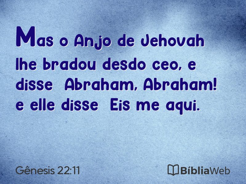 Gênesis 22:11 em imagem para compartilhar