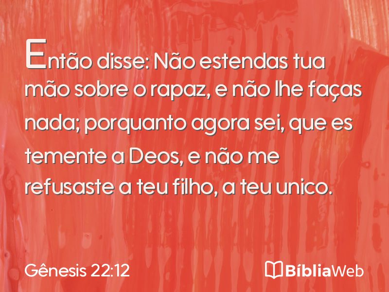 Gênesis 22:12 em imagem para compartilhar