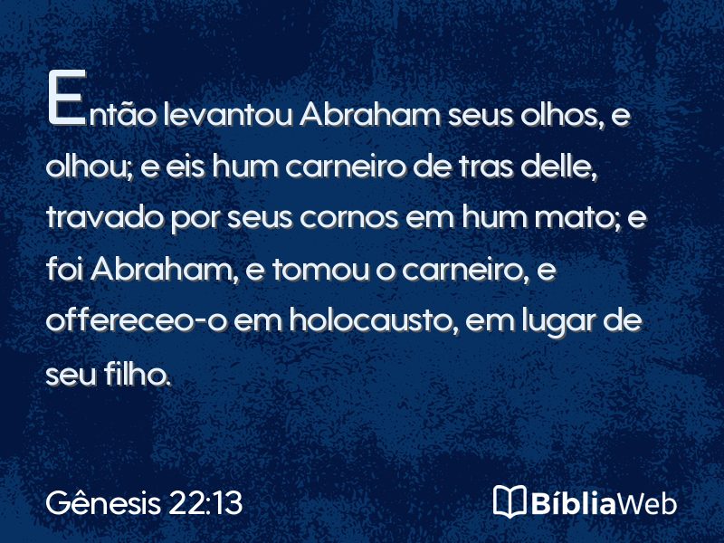 Gênesis 22:13 em imagem para compartilhar