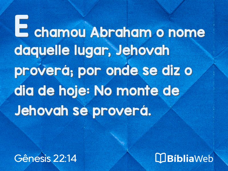 Gênesis 22:14 em imagem para compartilhar