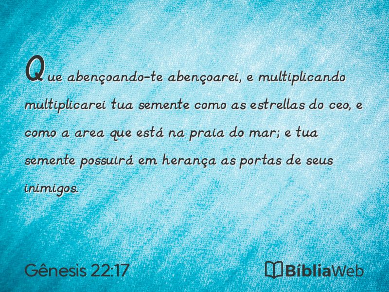 Gênesis 22:17 em imagem para compartilhar