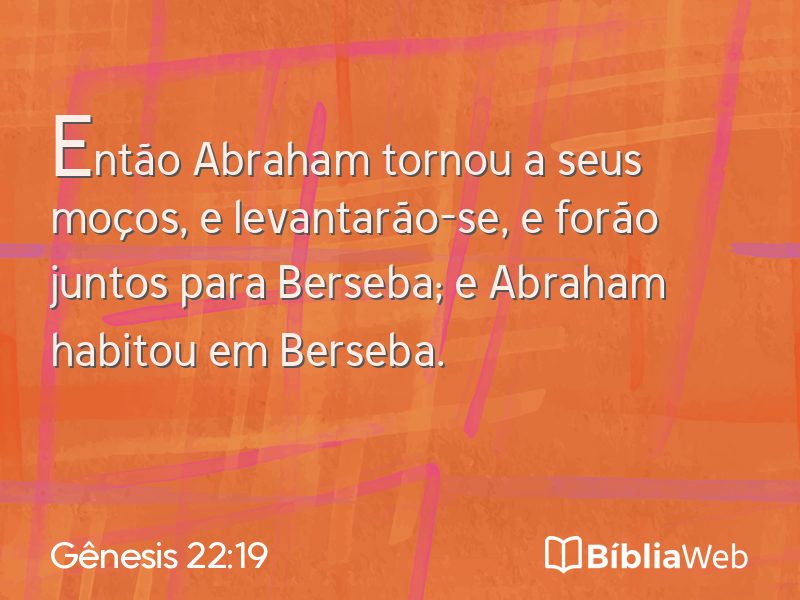 Gênesis 22:19 em imagem para compartilhar