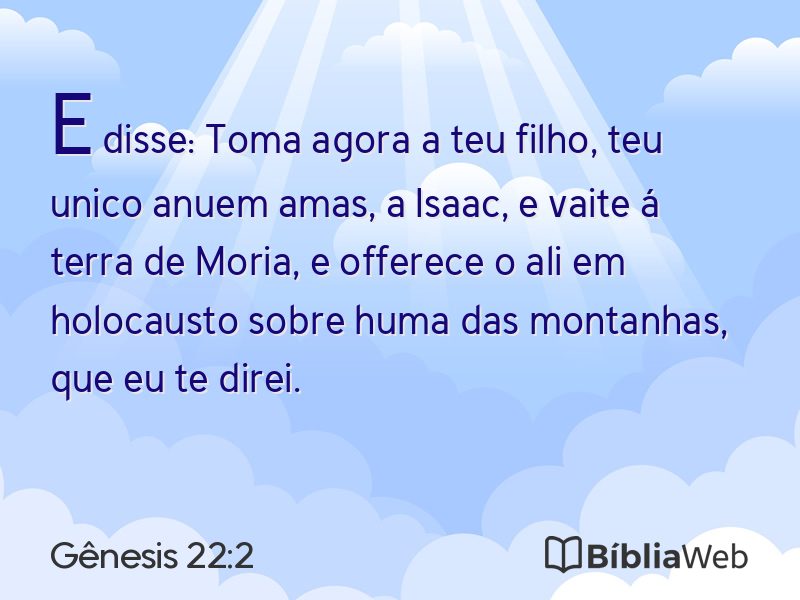 Gênesis 22:2 em imagem para compartilhar