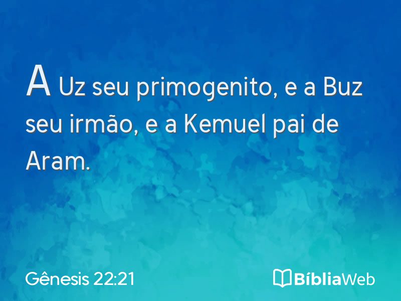 Gênesis 22:21 em imagem para compartilhar