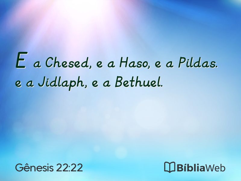 Gênesis 22:22 em imagem para compartilhar