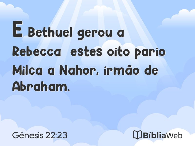 Gênesis 22:23 em imagem para compartilhar