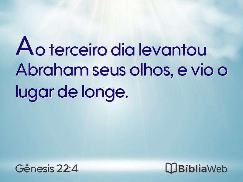 Gênesis 22:4 em imagem para compartilhar