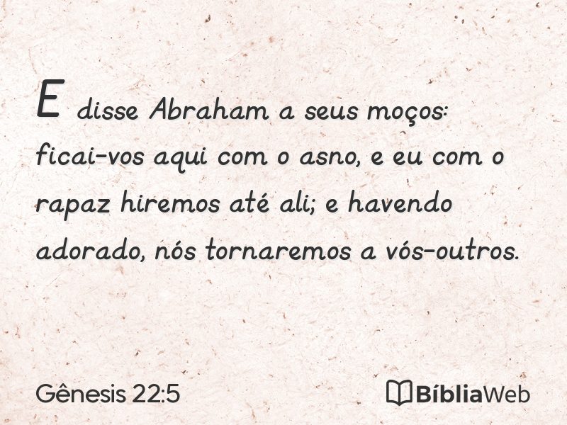 Gênesis 22:5 em imagem para compartilhar