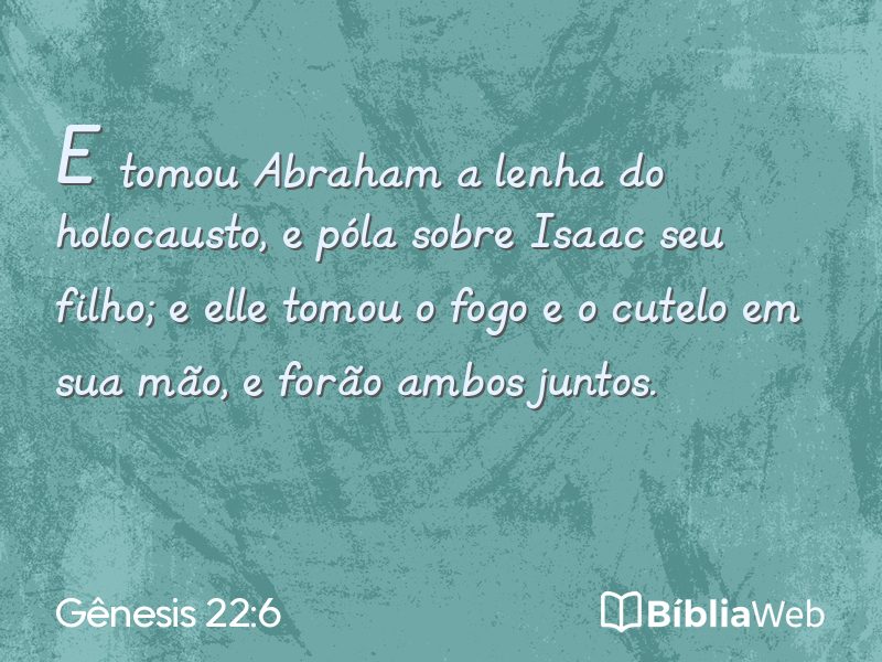Gênesis 22:6 em imagem para compartilhar