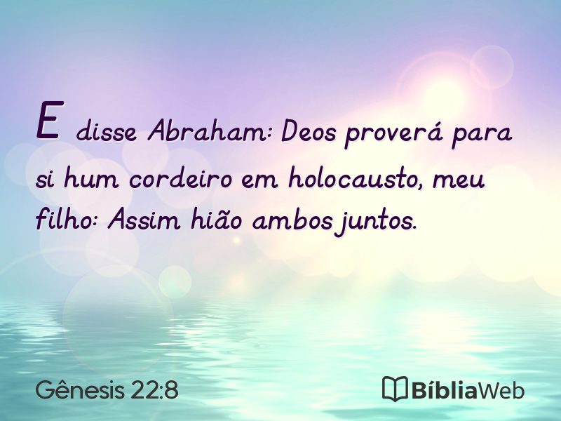 Gênesis 22:8 em imagem para compartilhar