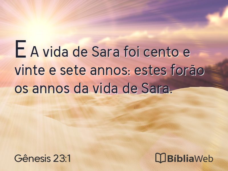 Gênesis 23:1 em imagem para compartilhar
