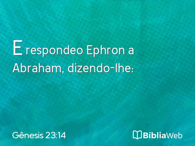 Gênesis 23:14 em imagem para compartilhar
