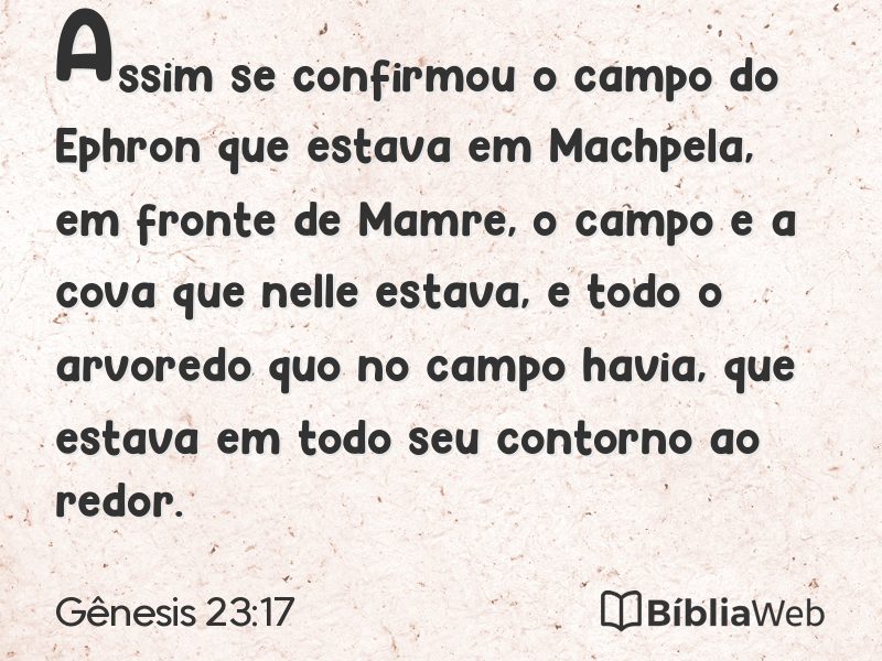 Gênesis 23:17 em imagem para compartilhar