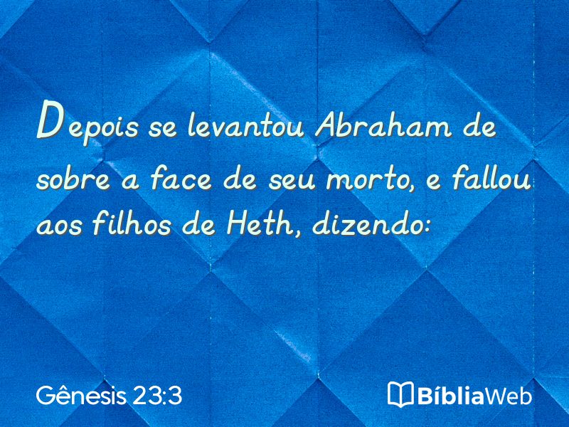 Gênesis 23:3 em imagem para compartilhar