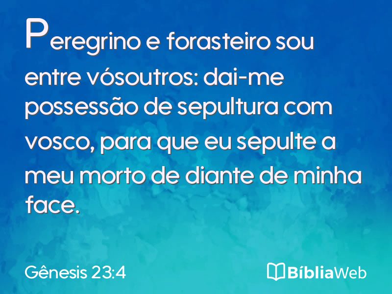 Gênesis 23:4 em imagem para compartilhar