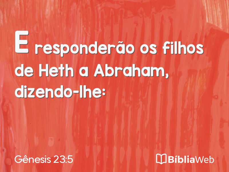 Gênesis 23:5 em imagem para compartilhar