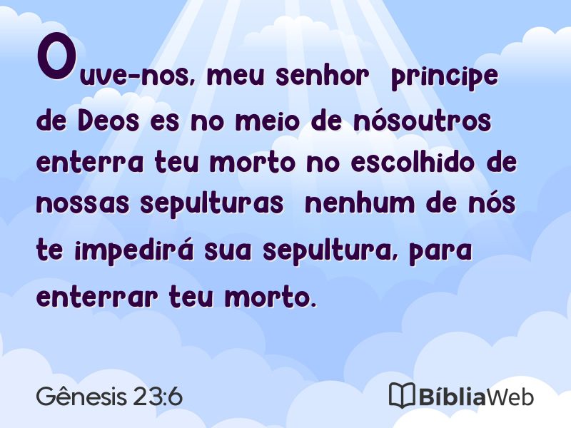 Gênesis 23:6 em imagem para compartilhar