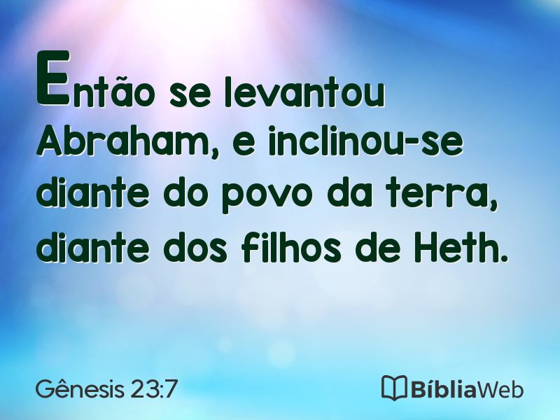 Gênesis 23:7 em imagem para compartilhar
