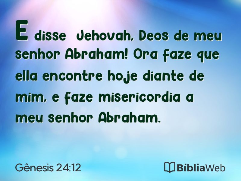 Gênesis 24:12 em imagem para compartilhar