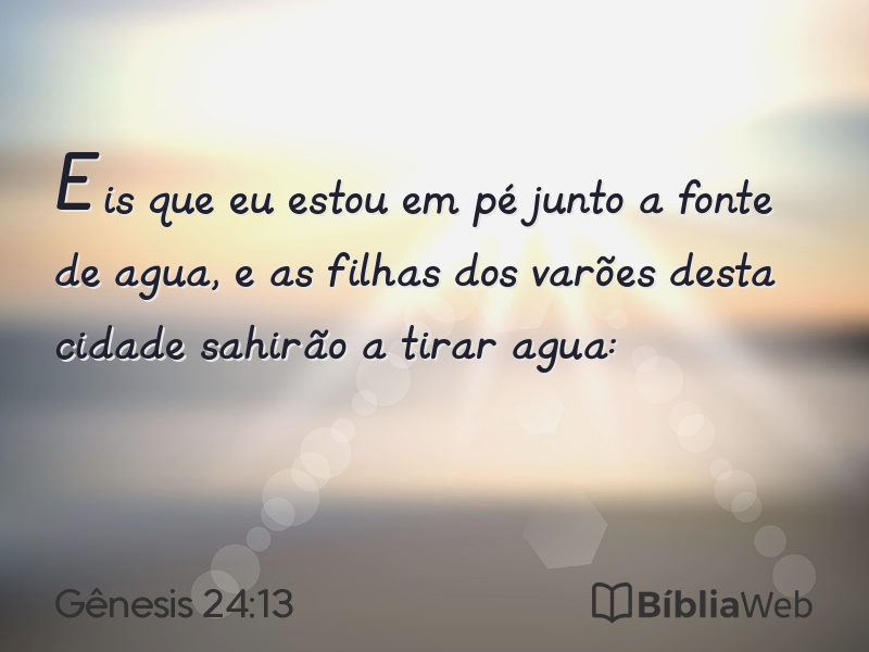 Gênesis 24:13 em imagem para compartilhar
