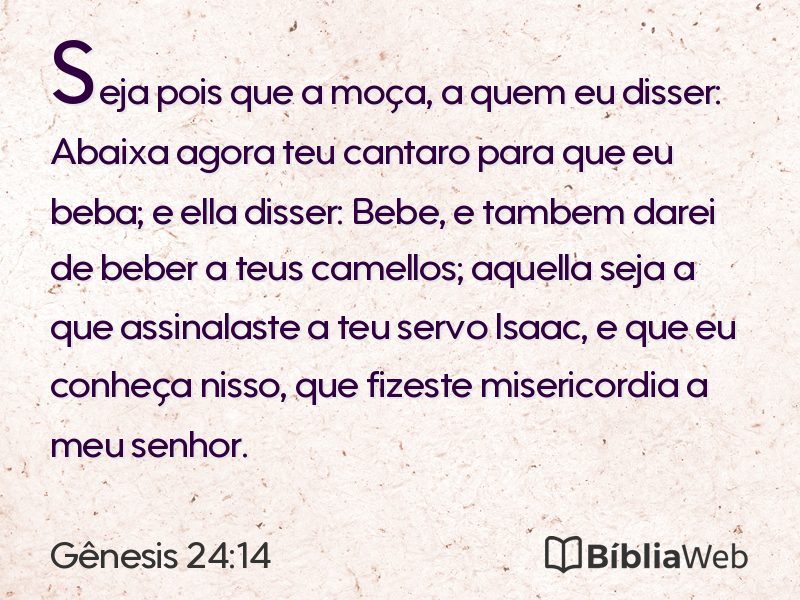 Gênesis 24:14 em imagem para compartilhar