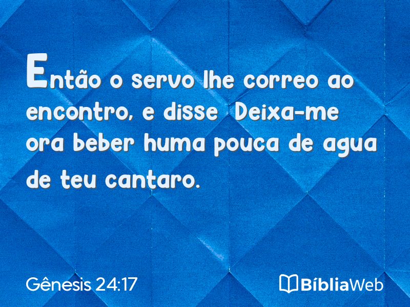 Gênesis 24:17 em imagem para compartilhar