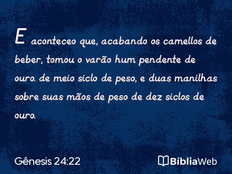 Gênesis 24:22 em imagem para compartilhar