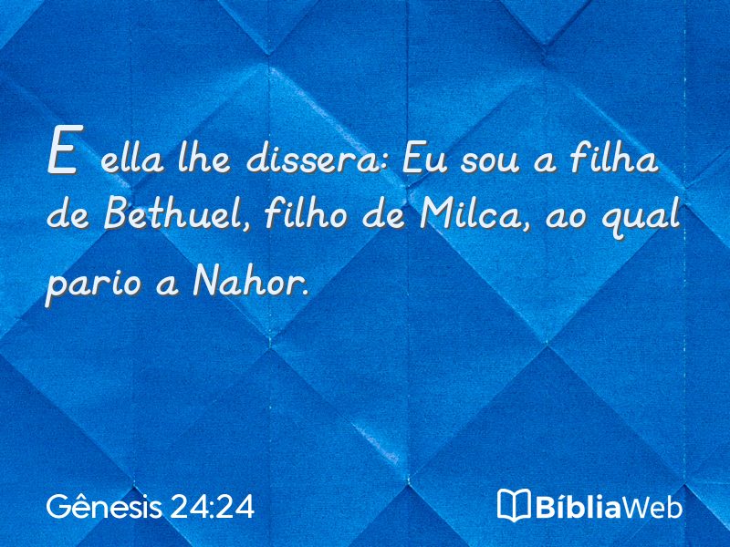 Gênesis 24:24 em imagem para compartilhar