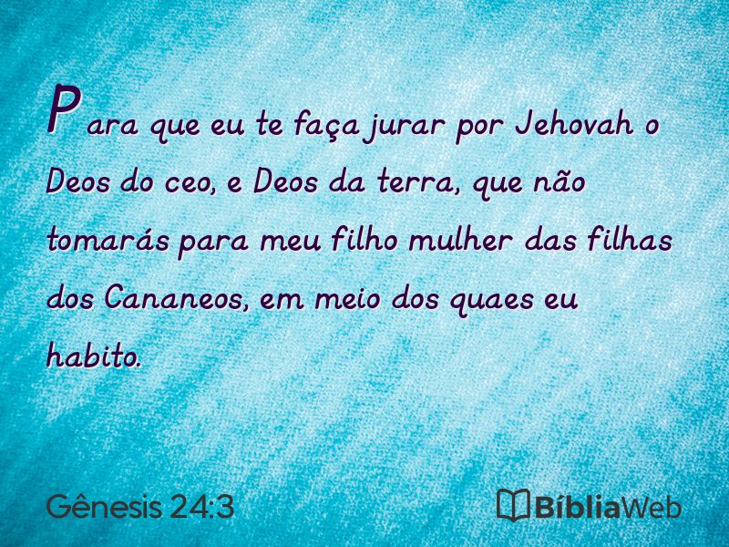 Gênesis 24:3 em imagem para compartilhar