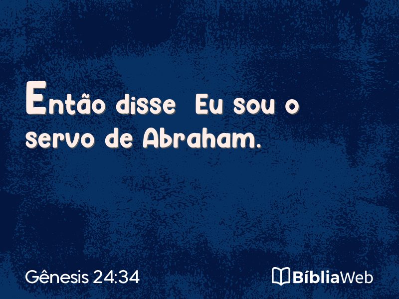 Gênesis 24:34 em imagem para compartilhar