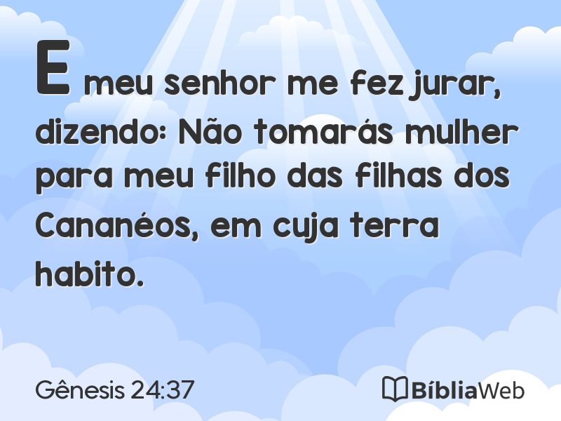 Gênesis 24:37 em imagem para compartilhar