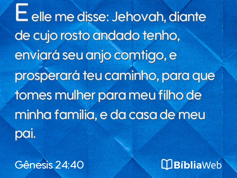 Gênesis 24:40 em imagem para compartilhar
