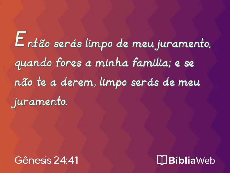 Gênesis 24:41 em imagem para compartilhar