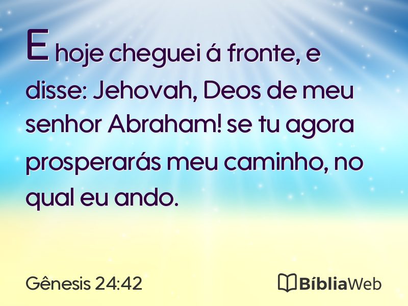 Gênesis 24:42 em imagem para compartilhar