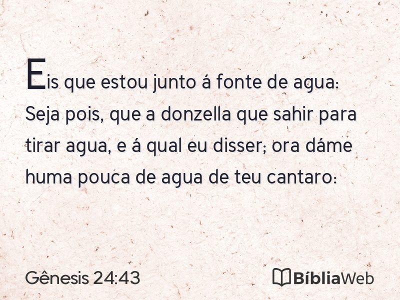 Gênesis 24:43 em imagem para compartilhar