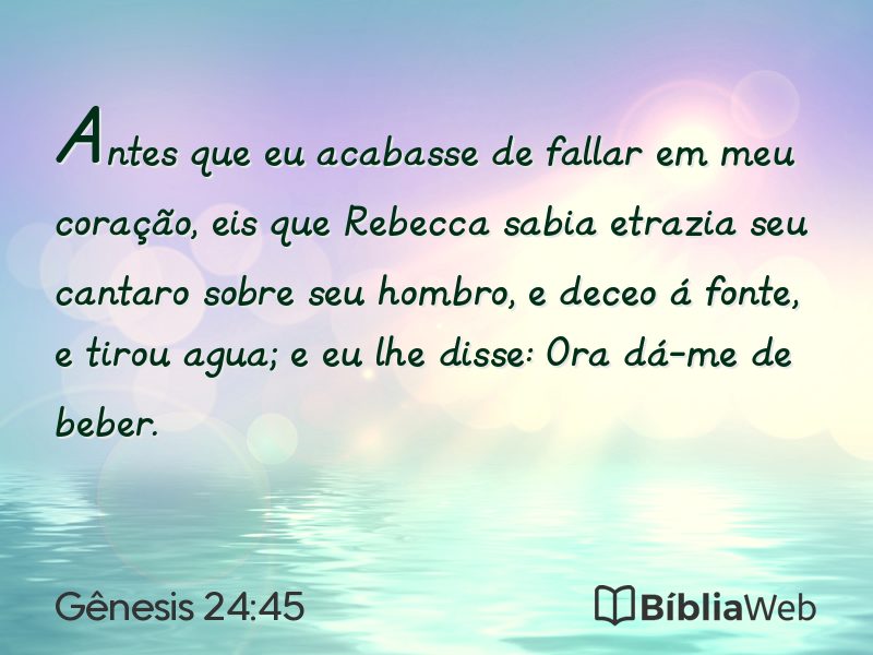 Gênesis 24:45 em imagem para compartilhar