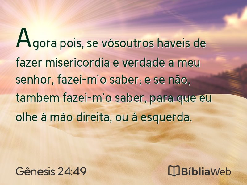 Gênesis 24:49 em imagem para compartilhar