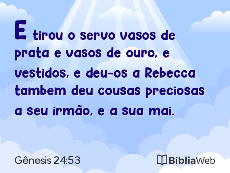 Gênesis 24:53 em imagem para compartilhar