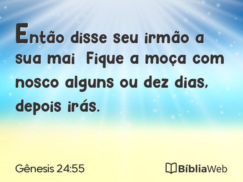 Gênesis 24:55 em imagem para compartilhar