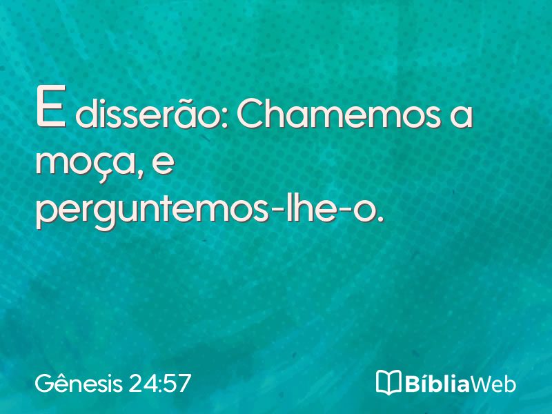 Gênesis 24:57 em imagem para compartilhar