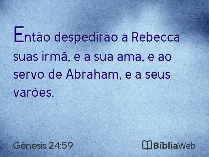 Gênesis 24:59 em imagem para compartilhar