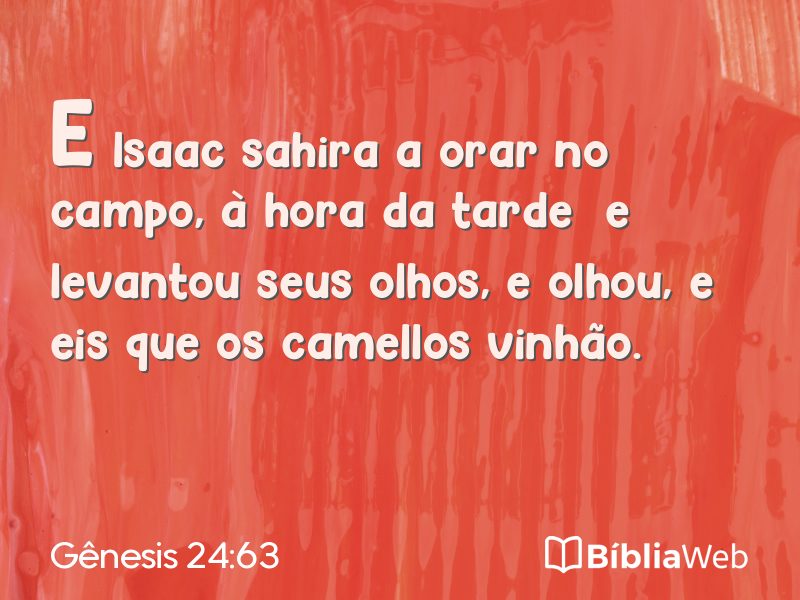 Gênesis 24:63 em imagem para compartilhar