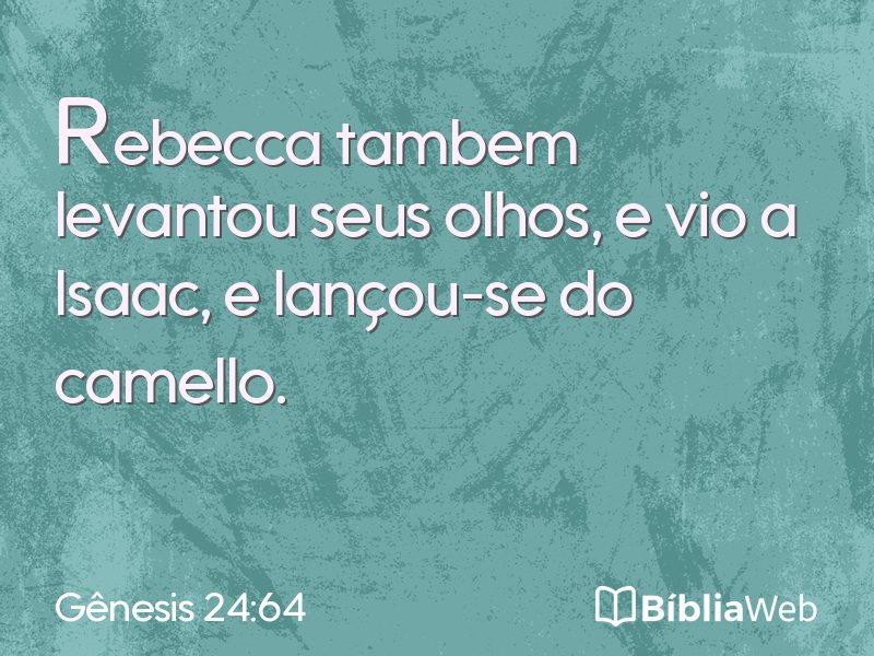 Gênesis 24:64 em imagem para compartilhar