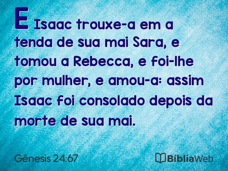 Gênesis 24:67 em imagem para compartilhar